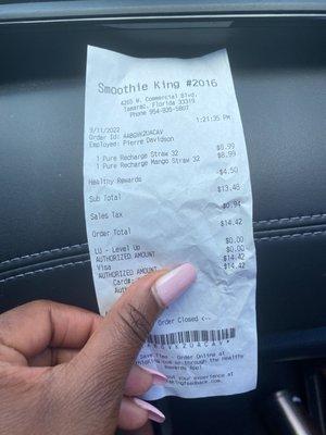 The receipt