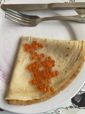 Crepes with Red Caviar