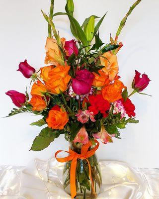 Assorted rose arrangement