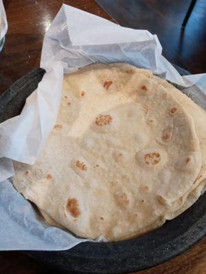 Homemade tortillas 4 to serving great tasting