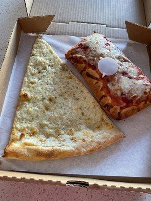 White and Sicilian Thick Crust Cheese Pizza