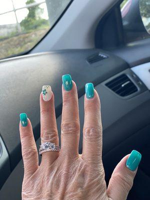 I love the way my nails came out. Such a pretty spring color and this is gel polish.