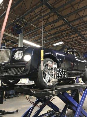 Bentley Mulsanne Alignment Specialists in Glendale. KS Complete Auto.Independent Luxury Auto Repair 818-241-1940 West LA/Santa Monica.