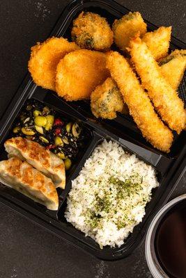 Vegetable shrimp Bento box