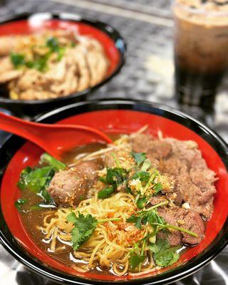 Bowl of thai boat noodles