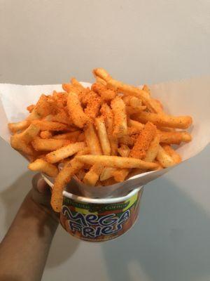 Regular fries with cheddar + sour cream