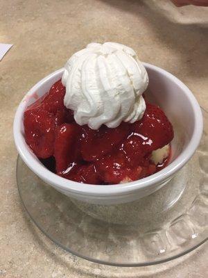 Warm strawberry shortcake