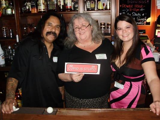 Anti-Valentines Party with Bouncer Roy, Owner Barbara, and (former) Bartender Katy