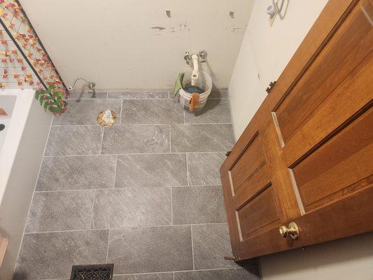 New tile floor