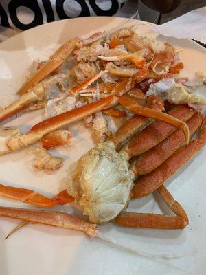 My husband enjoyed the crab legs.