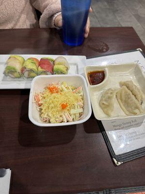 Kani Salad Gyoza (8 pcs)steamed Rainbow Roll