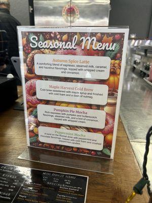 Seasonal Drink Menu