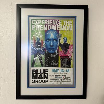 Signed blue man group poster