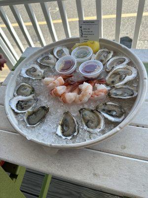 Oysters and shrimp cocktail