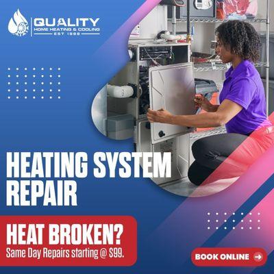 We service all type of heating.  We also performance oil system maintenance services