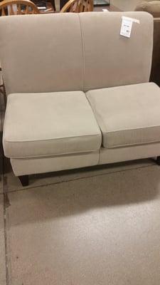 Neutral Beige Love seat or Bench someone could spruce up with a throw and pillow!  $24.99