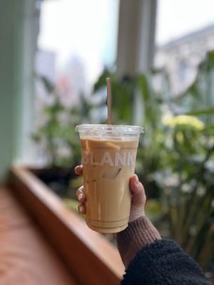 Iced Strawberries & Cream Latte