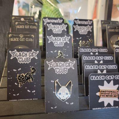 Black Cat Club pins