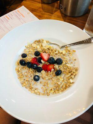 Granola with fruit from the Sandollar Kitchen and bar