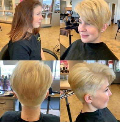 1. 2. 3.  360 degree transformation   From Drab + Unruly  to Chic + Edgy by. Kim