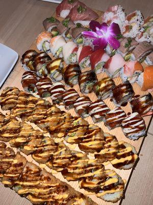 Lots of sushi