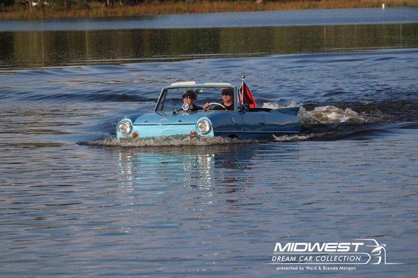 1966 Amphicar 770 in Tuttle Creek Lake for a member's reveal