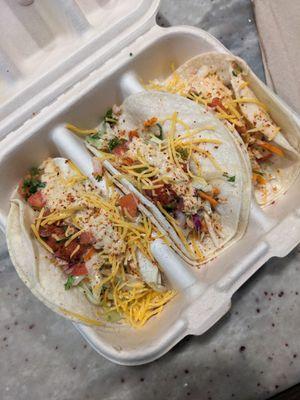 Fish tacos on taco Tuesdays $2.50!