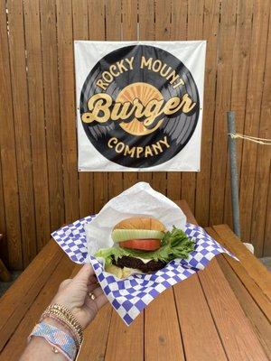 Black bean burger. Yum!