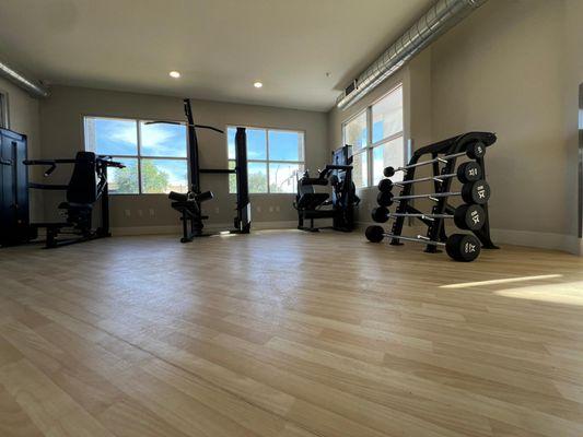 The Palladium Apartments in Scottsdale:  Gym Vinyl Flooring