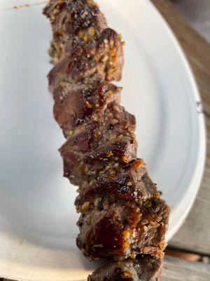 Steak on a stick - still delicious