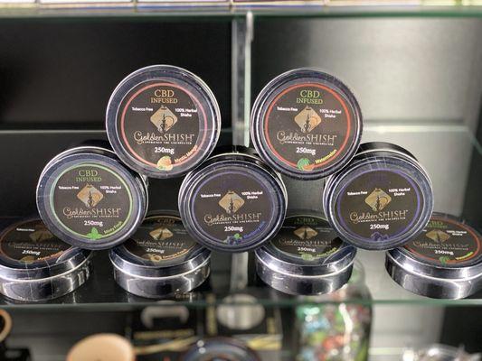 Golden Shish 
250mg CBD infused tobacco-free Shisha