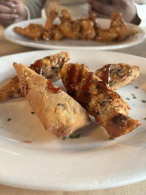 BBQ Chicken and Mac Spring Rolls