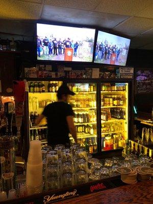 Lots of beer selections and TVs!