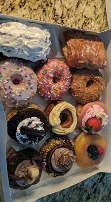 Donuts, bread pudding, croissant donuts.