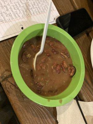 Red beans (ran out of rice)