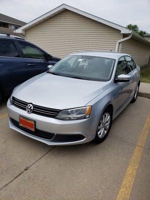 A 2013 Volkswagen Jetta after a full service detail.