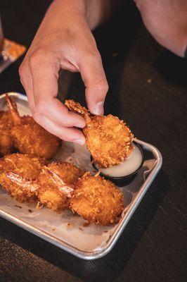 The .38 Coconut Shrimp with a house coconut sauce, simply delicious!!!