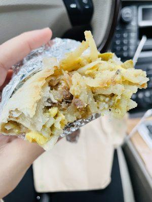 Vegetarian Breakfast Burrito -- super yum