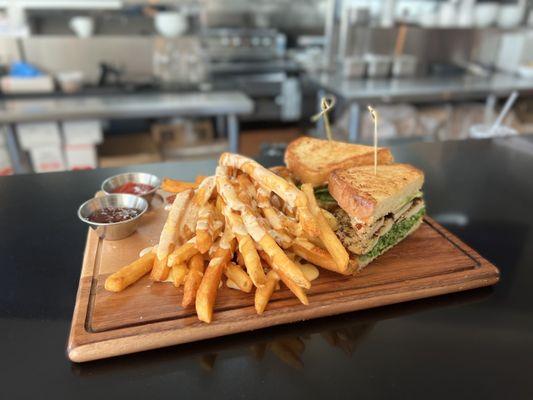 Grilled Chicken Sandwich and Wicked Fries a la Carte