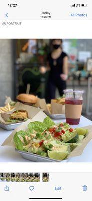 Yummy yummy vegan burger and ramen burgers