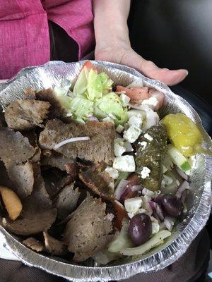 gyro platter (comes with rice or fries)