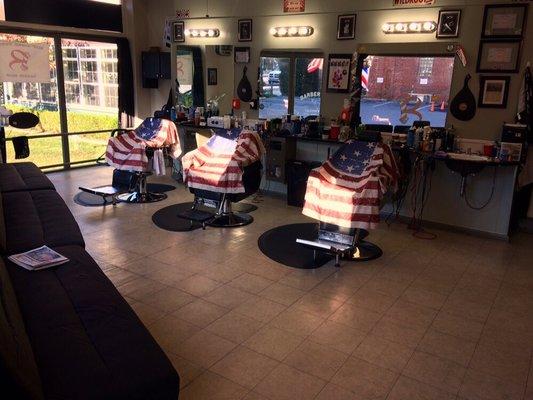 Come and relax in our classic yet modernized atmosphere while getting a great haircut and shave. "Barbering the way it should be!"