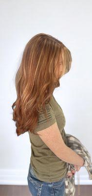 All over color and partial highlights