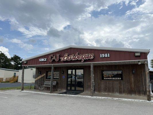 Staple in College Station and good Texas BBQ. Outside entrance