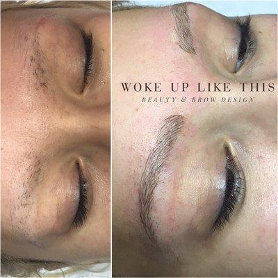 Eyebrow restoration with Microblading. Very natural results!