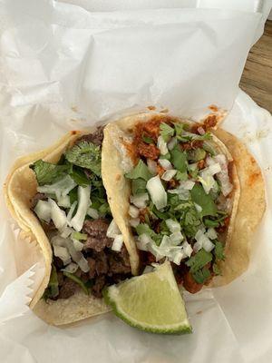 Asada & Chicarrón street tacos