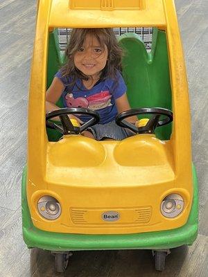 Cart with toddler car in front