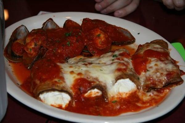 Eggplant Rollatini and Mussels Marinara! These photos where taken by my wedding photogrpagher who was hired for the shower also!