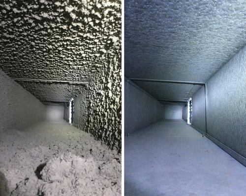 Before and after of air ducts