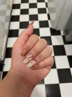 Almond shaped fill with gel design